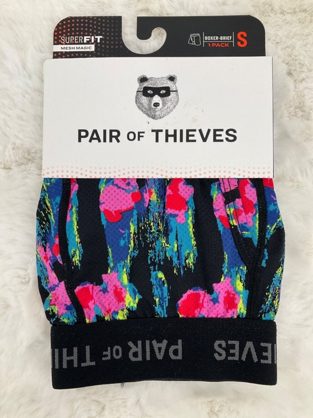 Pair of Thieves SuperFit Boxer Briefs Men's size Small Multicolored Mesh Magic N